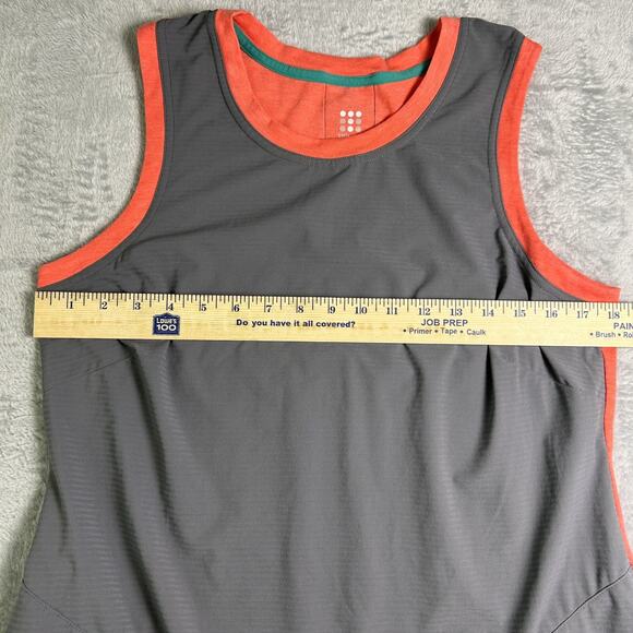 Title Nine Dress Women's Large Coral Gray Tennis Performance Dress with Pockets - Picture 5 of 5